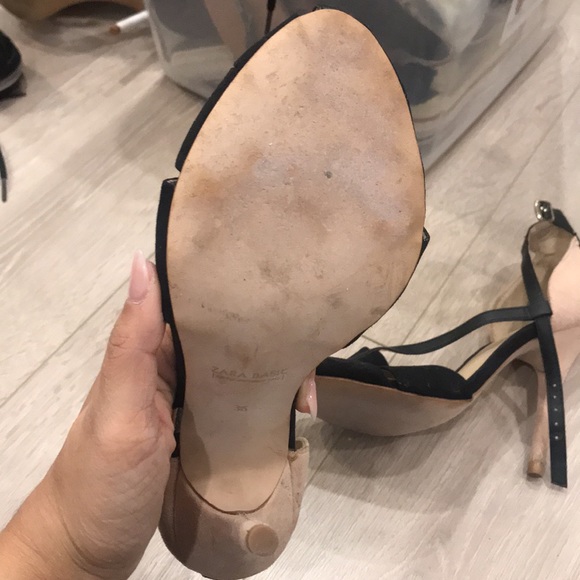Zara black and cream heels - Picture 3 of 4